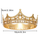 Daiiibabyyy  Luxury Wedding Crown Rhinestone Crystal Diadem Queen Crown Princess Tiaras Bridal Hair Jewelry Party Hair Accessories ﻿