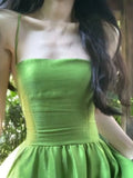 Daiiibabyyy  French Style Holiday Backless Beach Green Dress Women Summer Sleeveless Strap Bandage Long Dress Fashion  Evening Party Dresses