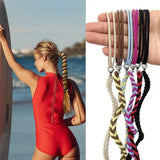 Daiiibabyyy  1pc Elastic sports ponytail anchor braid fried dough twisted hair rope sports headband, windproof and suitable for outdoor sport