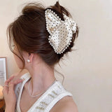 Daiiibabyyy  Triangular Folded Edge Sweet Temperament Hair Clip For Women Back Head Shark Clip Grab Clip Elegant Hair Accessories New Style