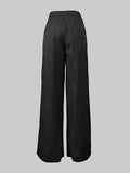 DAIIIBABYYY  -  Women's Suit Pants Gray Black Wide Leg Trouser New Fashion Asymmetric High Waisted Split-Joint Spring Female Clothing