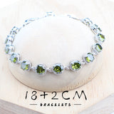 Daiiibabyyy Bridal Silver 925 Round Olive Zircon Jewelry Sets Rings Bracelets Pendant Earrings Necklace Set For Women Wedding Jewellery