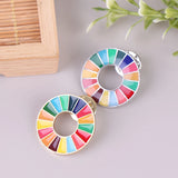 Daiiibabyyy 1PC Alloy 6g The Sustainable Development Goals Brooch United Nations SDGs Rainbow Pin Badge Fashion Jewelry For Women Men