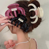 DAIIIBABYYY  -  Large Crab Hair Claw Clips Women Girls Plastic Acrylic Ponytail Holder Hair Clamps Barrettes Hairpins Hair Accessories Fashion