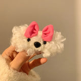 DAIIIBABYYY  -  Cute Plush Bow Dog Hair Clip Women's Winter bangs Side BB Clip Plush Hair Clip Children's Headwear Hair Accessories