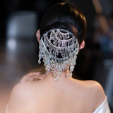 Daiiibabyyy  Fashion Rhinestone Hair Band Headgear High Sense Rear Area Bridal Wedding Hair Accessories