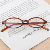 DAIIIBABYYY  -  Retro Red Green Oval Small Frame Glasses Women's Anti Blue Light Glasses Fashion Y2K Style Girls Eyeglasses Frame Female