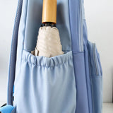 Daiiibabyyy  4Pcs/Set Large Capacity 4 in 1 Backpack Multifunction Casual Book Bag School Rucksack Breathable College Backpack Students