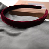 DAIIIBABYYY  -  High Grade Dark Red Velet Autumn Winter Hairbands for Girls and Women Headwear Hair Bands Hair Accessories