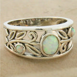 Daiiibabyyy  Bohemian Personalized Design Openwork Floral Geometric Ring Women's Retro Ethnic Style Festival Jewelry Accessories