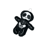 Daiiibabyyy  Cute Skeleton Halloween Plush Keychain Skull Stuffed Bag Pendant Keyring Mummy Style Key Hanging Bag Decoration