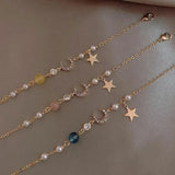 Daiiibabyyy Fashion Planet Bracelet for Women Charm Luxury Moonstone Crystal Stars Bracelet Girls Fine Jewelry Bracelet Women Jewelry Gift
