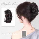 Daiiibabyyy  New Synthetic Hair Bun Claw Clip Fluffy Brown Wig Hair Clip Natural Black Hairpiece Hair Accessories