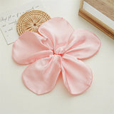 DAIIIBABYYY  -  New Summer Hair Accessories For Sweet Girls Large Size Solid Color Satin Flower High Elastic Head Rope Hair Scrunchies