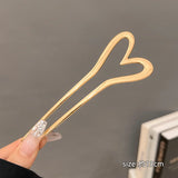 Daiiibabyyy  Metal Pearl Hairpins Metal U-Shaped Hair Clip Pins Vintage Long Thick French Pins Hair Sticks For Women Gifts