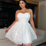 Daiiibabyyy  Plus Size 2025 Summer New Models Elegant Three-Dimensional Flowers Flowers Net Yarn Patchwork Corset Dress Polyester Material