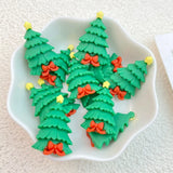 Daiiibabyyy 10 Pcs New Lovely Mini Kawaii Christmas Series Christmas Tree Resin Scrapbook Diy Jewellery Hairpin Accessories Decorate Craft