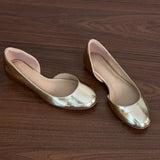 Daiiibabyyy  Round Toe Slip on Women's Ballet Flats New Casual Fashion Comfortable Soft Leather Daily Dress Versatile Ladies Footwear