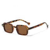 Daiiibabyyy  Retro Rice Nail Small Frame Square Sunglasses New Women Glasses Fashionable Men Simple High-End Glasses