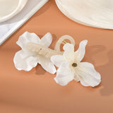 Daiiibabyyy Summer Flower Pearl Large Hair Claw Crabs for Women Cloth Flower Shark Clips Hairpin Headdress Hair Accessories