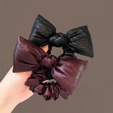 DAIIIBABYYY  -  Temperament retro style fabric bow hair rope women's 2024 new high-end large intestine hair band hair rope