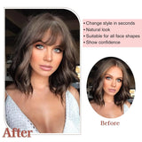 DAIIIBABYYY  -  Fake Invisible Synthetic Air Bangs Hair Clip-In Extension Front Head Fringes Hairpiece Air Bang Natural Hair Styling Accessories