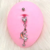Daiiibabyyy  Y2K Accessories Zircon Planet Moon Belly Rings Sexy Fashion Jewelry Cute Butterfly Body Piercing Jewelry Belly Button Rings