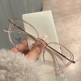 Daiiibabyyy  New Fashion Women's Glasses Frame Cat Eye Shape Anti Blue Light Glasses Women TR90 Material Computer Glasses