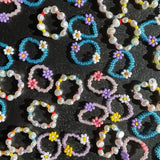 Daiiibabyyy New Cute Transparent Resin Acrylic Handmade Beaded Rhinestone Colourful Geometric Square Round Rings for Women Y2k Jewelry Party
