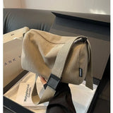 Daiiibabyyy Simple corduroy bag Korean version high-end pillow bag women's new fashion bag texture niche crossbody bag aesthetic urban