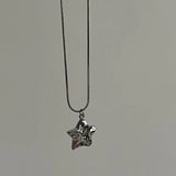Daiiibabyyy  Goth Antique Silver Color Skeleton Key Necklace Creativity Pendant Charm Statement Punk Jewelry Fashion Women Halloween Gift