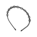 Daiiibabyyy  Creative Cross Wave Shape Headband Spring Shape Double Layer Thin Metal Hair Hoop Elastic Headwear Men Hair Bands Wash Face