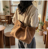 Daiiibabyyy  Trendy All Match Solid Y2k Aesthetic Women's Handbags Fashion Simple Solid Shoulder Bags 2026 Korean Office Lady Underarm Bag