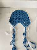 DAIIIBABYYY  -  Korean Ins Hand-woven Lace Bow Decorative Pullover Hat Women's Summer Street Fashion Hollow Breathable Knitted Beanie Cap