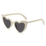Daiiibabyyy  New Love Women's Sunglasses Fashion Trend Big Face Look Thin Girl Cute Design Sense Peach Heart Sunglasses