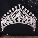Daiiibabyyy  Royal Queen Wedding Crown Rhinestone Crystal Peacock Bridal Diadem Pageant Headdress Bride Tiara Hair Jewelry Accessories