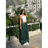 DAIIIBABYYY  -  Y2K Black Cargo Pants Women Streetwear Lace Up Baggy Sweatpants Harajuku Oversize Wide Leg Joggers Gyaru Track Trousers