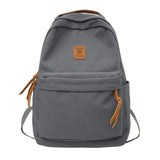 Daiiibabyyy  Fashion Nylon Casual Backpack Solid Color Wear-resistant Students Schoolbag Large Capacity Zipper Travel Rucksack