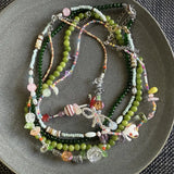 Daiiibabyyy  Goth Harajuku Acrylic Beaded Colorful Bow Star Pendant Choker Necklace Women Aesthetic Y2K Charm EMO 2000s Jewelry Accessories
