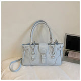 Daiiibabyyy  New Women Casual Simple Handbags Office Lady Chic Korean Fashion Shoulder Bag Y2k Aesthetic Female All Match Underarm Bag