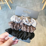 DAIIIBABYYY  -  3PCs/set Silk Satin Elastic Hair Band Small Scrunchies Set Ladies Rubber Bands Ponytail Holders for Women Girls Hair accessories