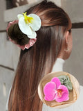 Daiiibabyyy  Flower Elastic Hair Ropes Scrunchies Women Dating Ponytail Headwear Hair Accessories Ladies Simple Rubber Bands Hair Tie