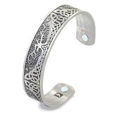 DAIIIBABYYY  -  Tree of Life Stainless Steel Zinc Alloy Magnetic Open Bracelet for Men and Women Fashion Retro Jewelry Gift New 2024