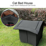 DAIIIBABYYY  -  Cats House Waterproof Outdoor Keep Warm Pet Cat Cave Beds Nest Funny Foldable And Washable For Kitten Puppy Pets Supplies