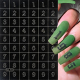 Daiiibabyyy 1PC Nail Stickers Stencils Love Heart Number Butterfly Design Decals Water Slider Wrap Nail Art Decorations Printing Sticker