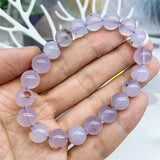 DAIIIBABYYY  -  Natural Purple Agate&Cinnabar Bracelet Gemstone Crystal Jewelry Bangle For Women Healing Bohemia Holiday Gift 1pcs 10MM