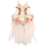 Daiiibabyyy  Embroidery Lolita Dress Flower Lolita Goddess Forest Style Floral Fishbone Corset Fairy Style Elegant Dress Cosplay Fairy