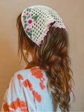 Daiiibabyyy  Women Crochet Hair Bands Retro Hawaii Bohemia Headwear Bandana Headwarps Fashion Holiday Photo Styling Hair Scarf Hair Accessory