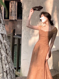 Daiiibabyyy Elegant Vintage Sleeveless Dress Women Even Party Formal Dress Korean Fashion Chic Summer Causal Y2k Mini Dress Office Lady
