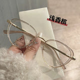 Daiiibabyyy  New Fashion Women's Glasses Frame Cat Eye Shape Anti Blue Light Glasses Women TR90 Material Computer Glasses